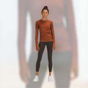 lululemon athletica Long Sleeve Top in Rust Brown